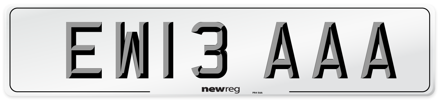 EW13 AAA Number Plate from New Reg